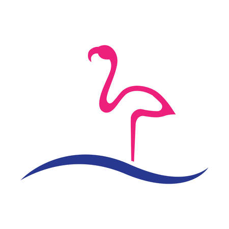 abstract pink flamingoのイラスト素材