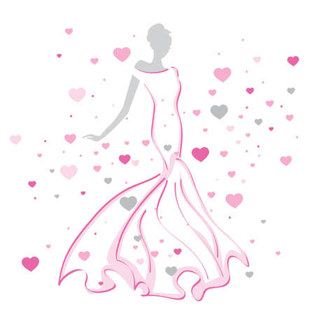 beatiful abstract brideのイラスト素材