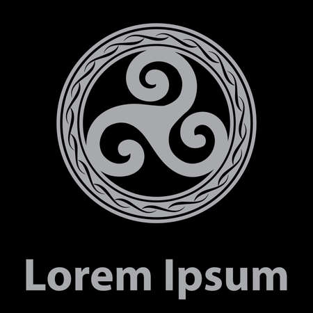 Triple Spiral, ancient Celtic symbolのイラスト素材