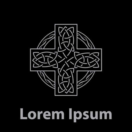 Cross with Celtic patternのイラスト素材