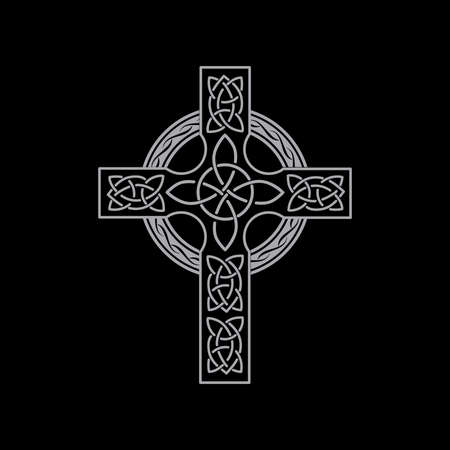 Cross with Celtic patternのイラスト素材