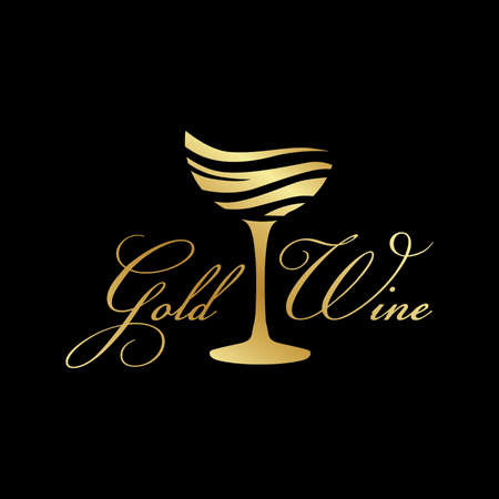 gold wine splashのイラスト素材