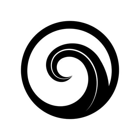 Koru, Spiral shape based on silver fern frond, Maori symbolのイラスト素材