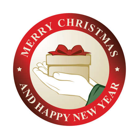 christmas gift, greetingのイラスト素材