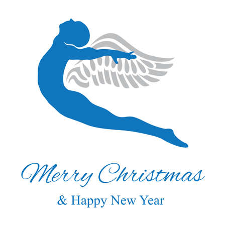 Angel, Christmas greeting vectorのイラスト素材