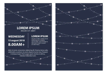 Celebration lights,  event invitation templateのイラスト素材