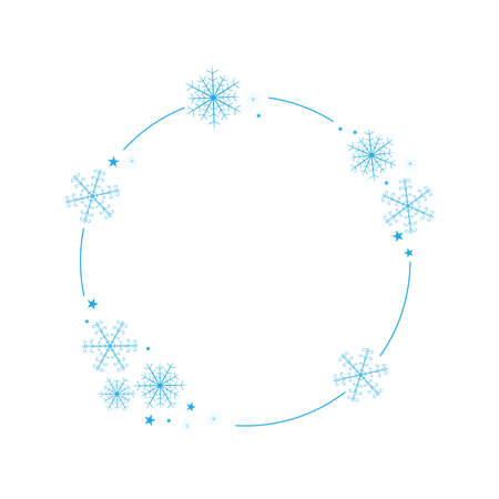 snowflakes, winter frameのイラスト素材