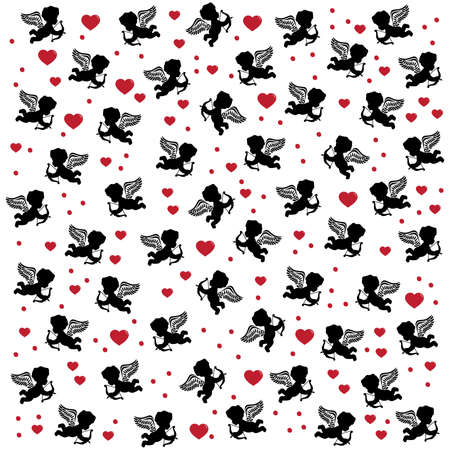 cupid, wrapting paperのイラスト素材