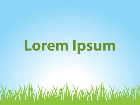 green grass and blue sky, backgroundのイラスト素材