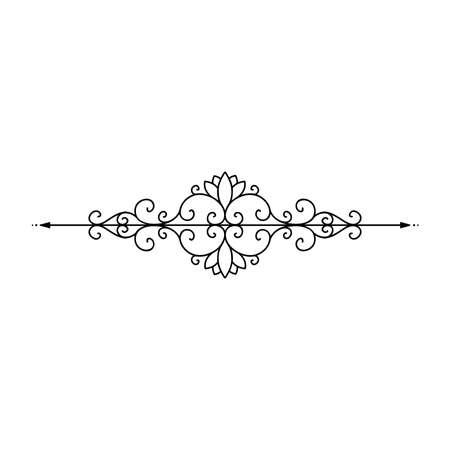 elegant floral graphic elementのイラスト素材