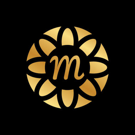 gold floral frame, vectorのイラスト素材