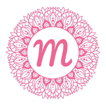 mandala frame, vectorのイラスト素材