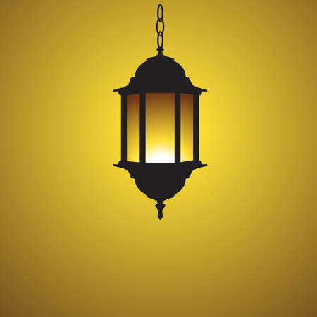 old fashion lantern, vector graphic design elementのイラスト素材