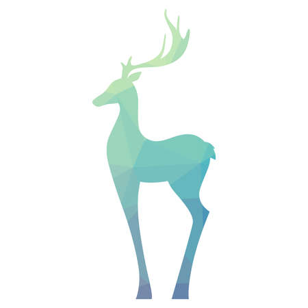 geometrical pattern inside reindeer, vectorのイラスト素材