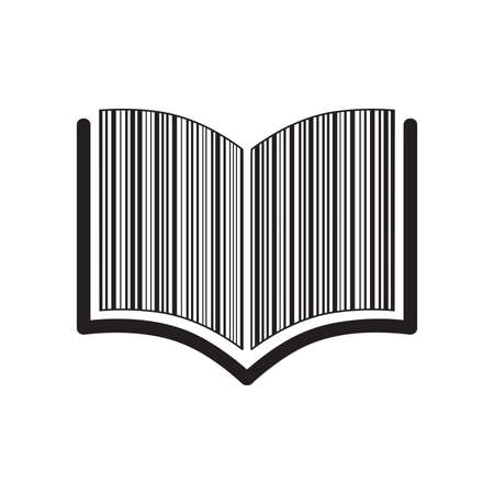 bar code black stripes inside bookのイラスト素材
