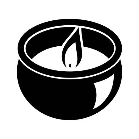 single candle, black vector graphic design elementのイラスト素材