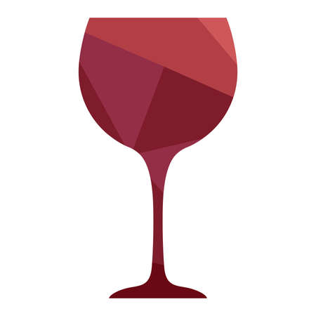 red abstract pattern inside wine glass shape, vectorのイラスト素材