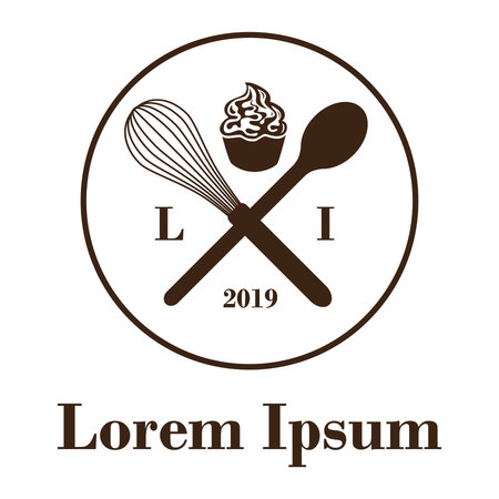 cupcake and bakery equipment, vectorのイラスト素材