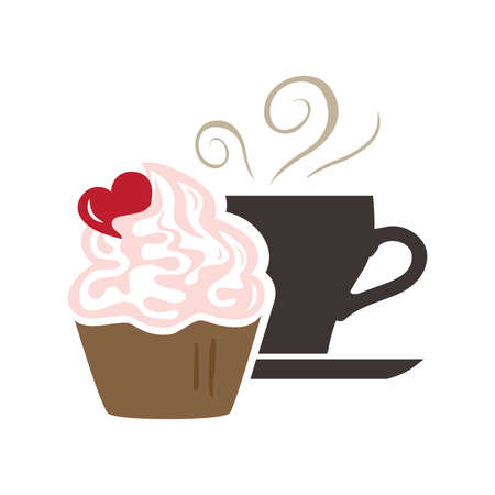 coffee and cupcakeのイラスト素材