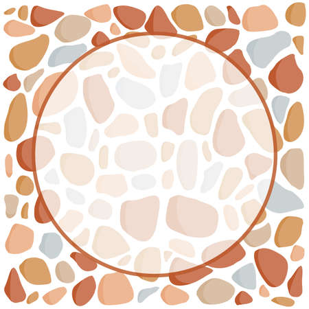 pebbles, label vector backgroundのイラスト素材
