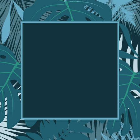 tropic leaves, vector backgroundのイラスト素材