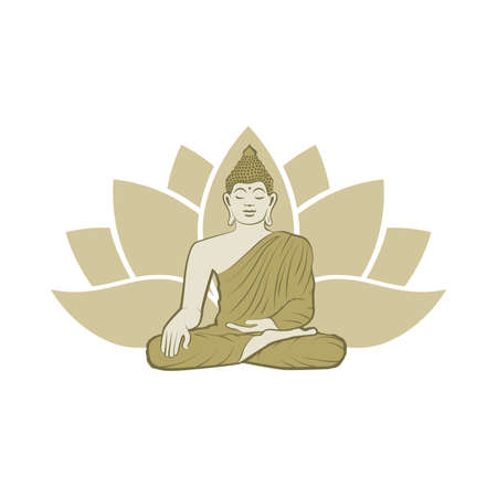 Gold Buddha, vectorのイラスト素材