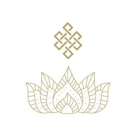 lotus flower, vectorのイラスト素材