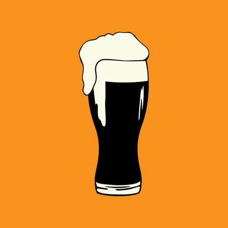 glass of beer, vectorのイラスト素材