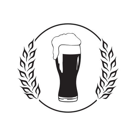 glass of beer, vectorのイラスト素材