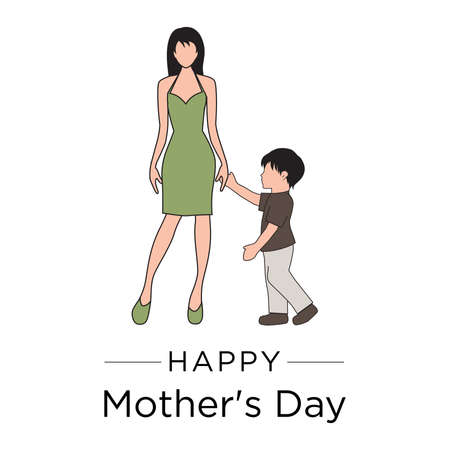 happy family, vector graphic design elementのイラスト素材