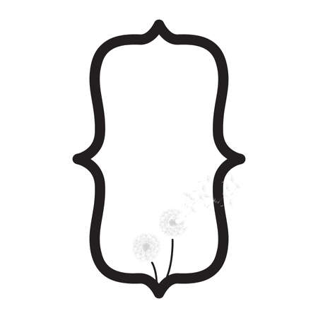 dandelion flowers frame, vectorのイラスト素材
