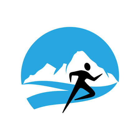runner, vector graphic design elementのイラスト素材
