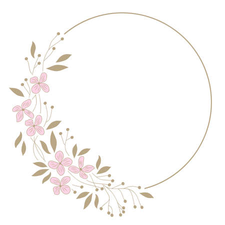 Pink flowers, vectorのイラスト素材