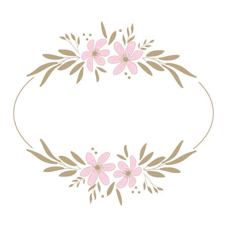 Pink flowers, vectorのイラスト素材