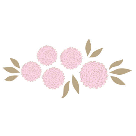 Pink flowers, vectorのイラスト素材
