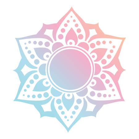 Mandala. Circular figure representing the universe in Hindu and Buddhist.のイラスト素材