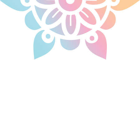 Mandala. Circular figure representing the universe in Hindu and Buddhist.のイラスト素材