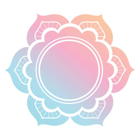 Mandala. Circular figure representing the universe in Hindu and Buddhist.のイラスト素材