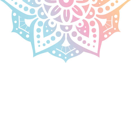 Mandala. Circular figure representing the universe in Hindu and Buddhist.のイラスト素材