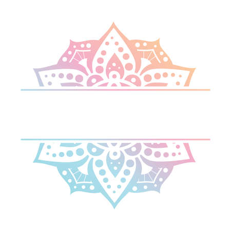 Mandala. Circular figure representing the universe in Hindu and Buddhist.のイラスト素材