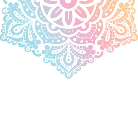 Mandala. Circular figure representing the universe in Hindu and Buddhist.のイラスト素材