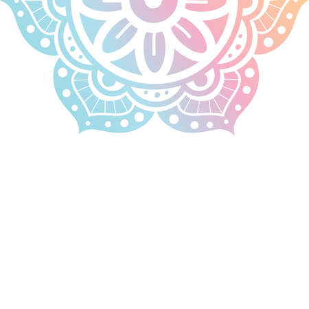 Mandala. Circular figure representing the universe in Hindu and Buddhist.のイラスト素材