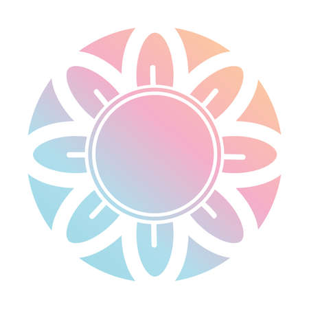 Mandala. Circular figure representing the universe in Hindu and Buddhist.のイラスト素材