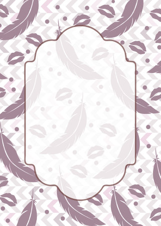 feather invitation backgroundのイラスト素材