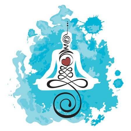 Unalome, Buddhist symbol represents lifeâs path toward enlightenment.のイラスト素材