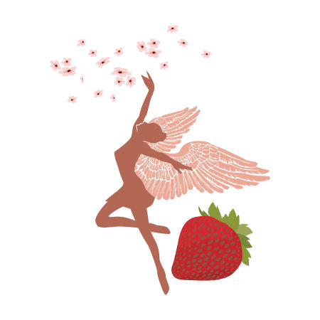 illustration of an angel with springのイラスト素材