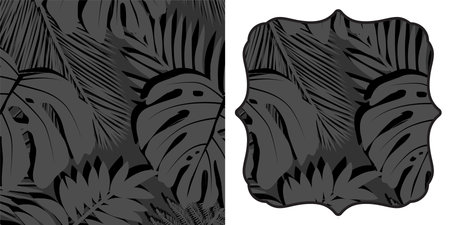 palm leaves backgroundのイラスト素材