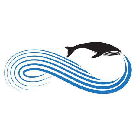 abstract humpback whaleのイラスト素材