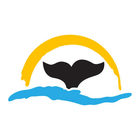 abstract humpback whaleのイラスト素材