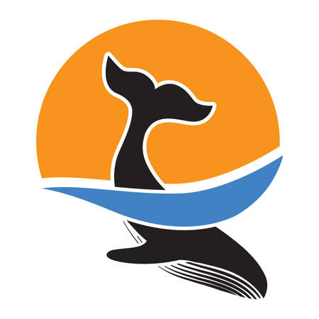 abstract humpback whaleのイラスト素材